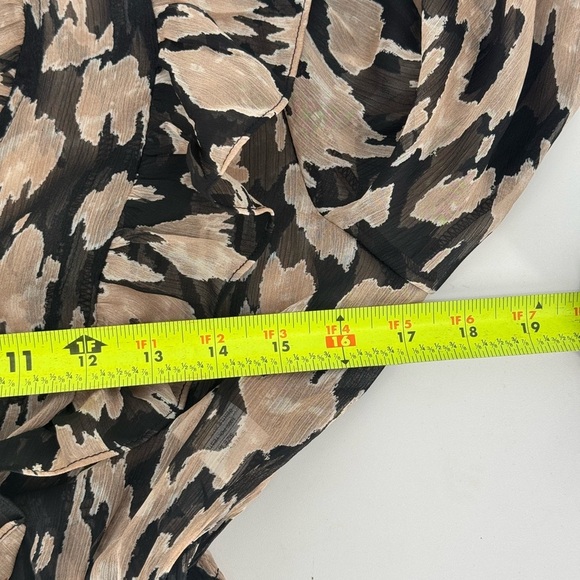 Grade and Gather Women's Sheer Leopard Print Blouse - Picture 6 of 11